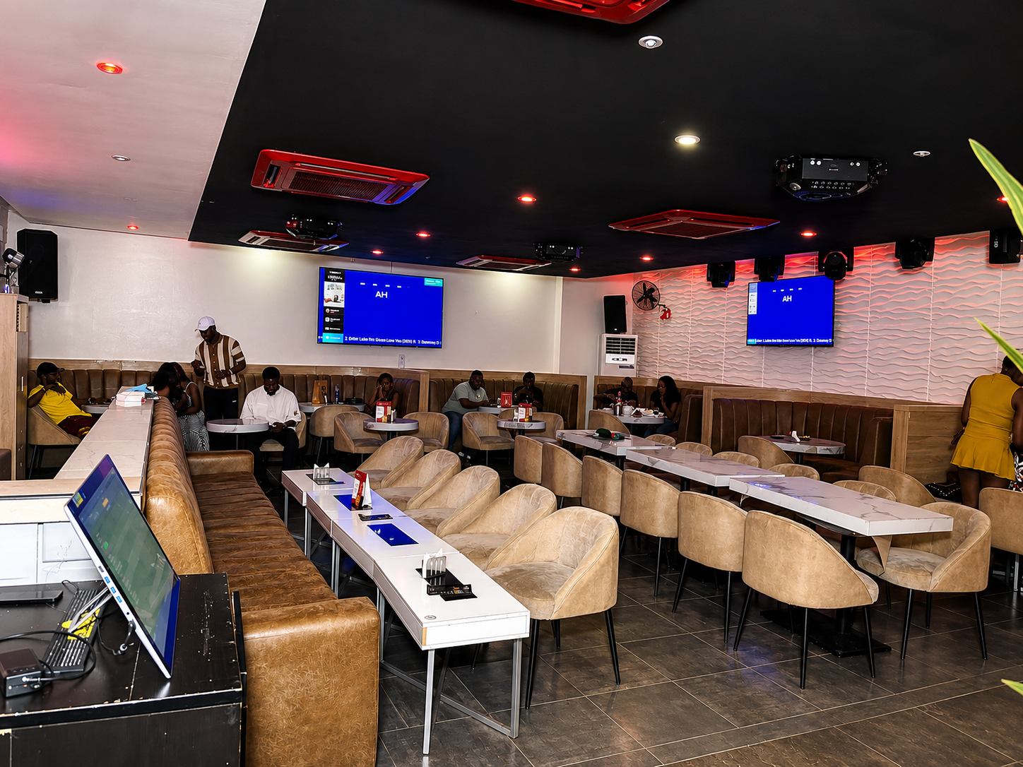 The karaoke lounge at Shaunz